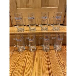 Sam Adams Octoberfest "Fest with the Best" Dimpled Glass Beer Stein Mug Set Of 8